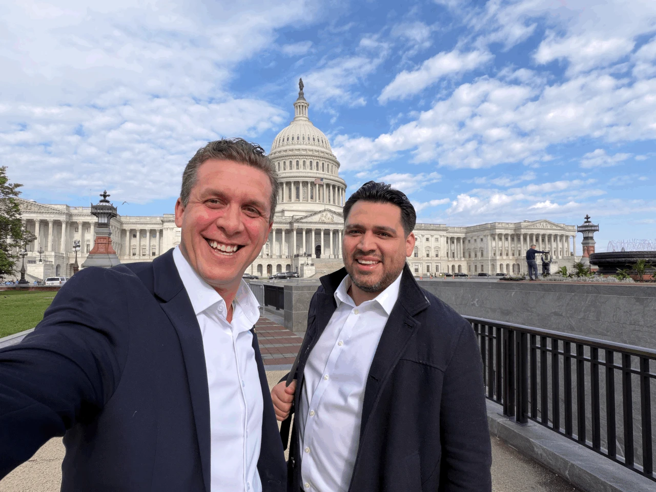 Capiro co-founders Jordan Clayton and Neo Martinez at the U.S. Capitol