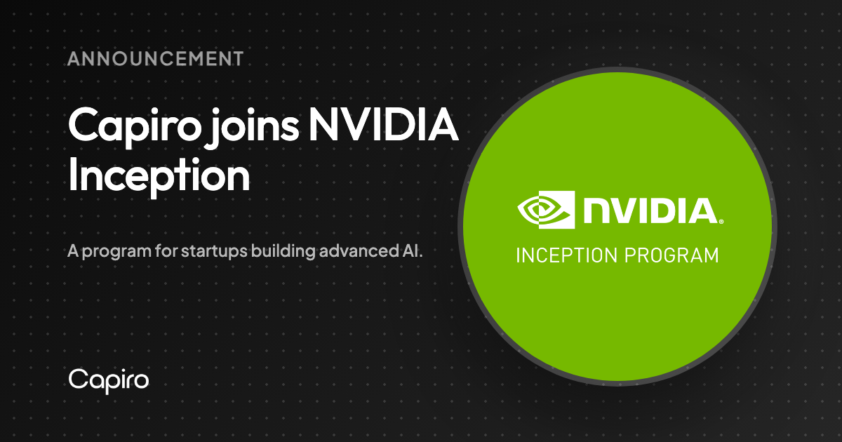 Capiro Joins NVIDIA Inception